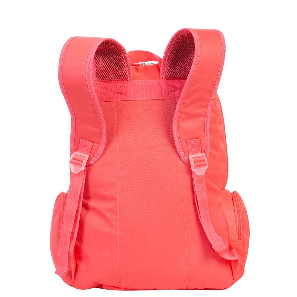 Mochila Grande 2 Compartimentos Paul Frank Classics - Neon Papaya Laranja 4