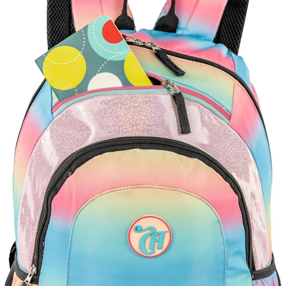Mochila Grande 2 Compartimentos Capricho Sunday - Degradê Multicores 6