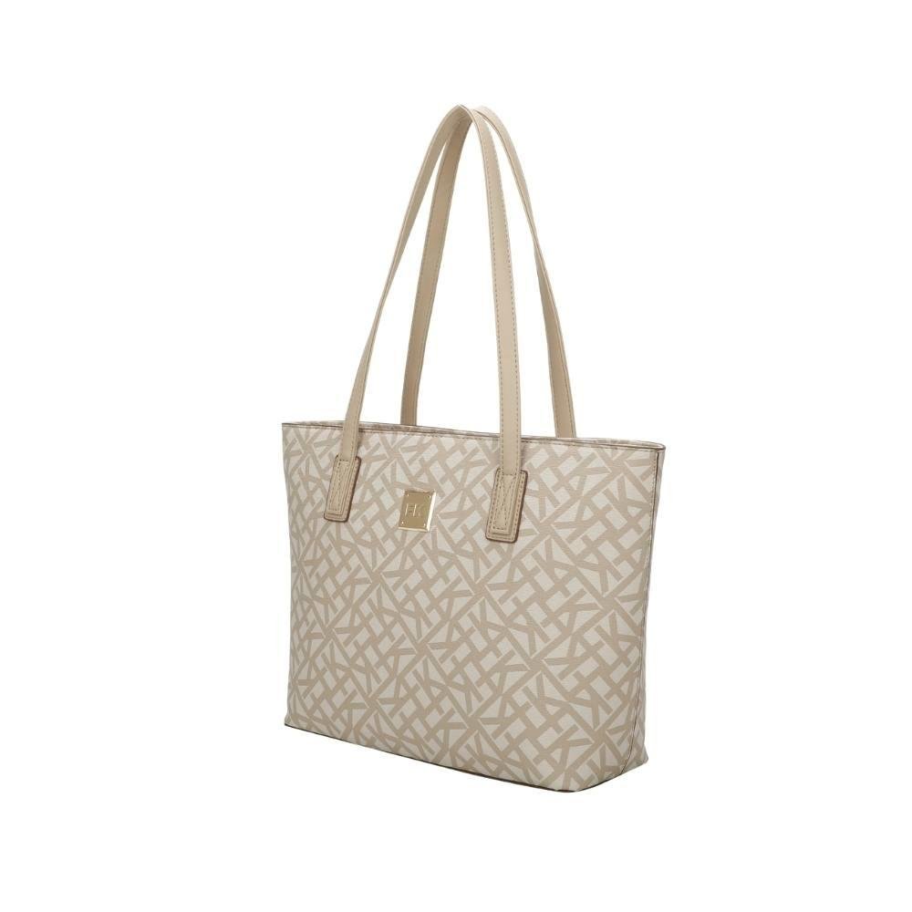 Shopping Bag Grande Ss23 Monograma Tramado Cfk101 - Nude Amarelo 2