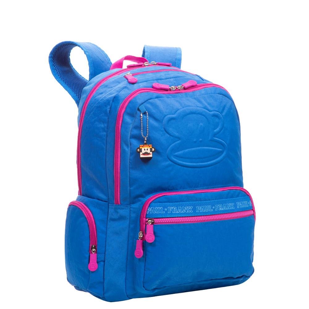 Mochila Grande 2 Compartimentos Paul Frank Classics Azul - Aquamarine Azul 3