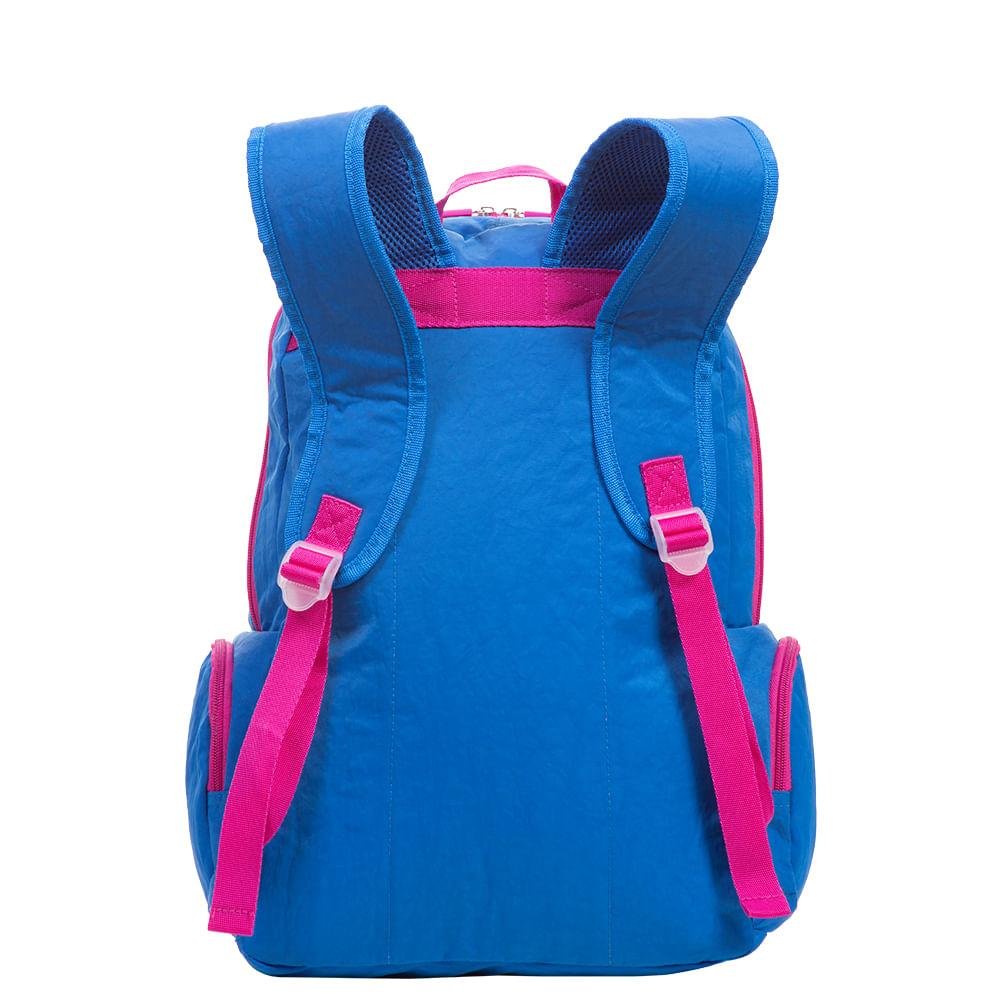 Mochila Grande 2 Compartimentos Paul Frank Classics Azul - Aquamarine Azul 4