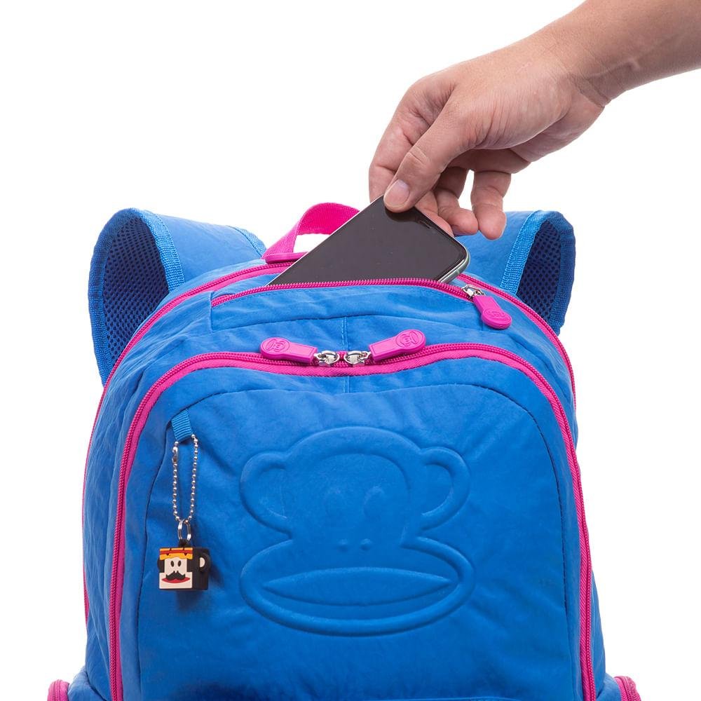 Mochila Grande 2 Compartimentos Paul Frank Classics Azul - Aquamarine Azul 5