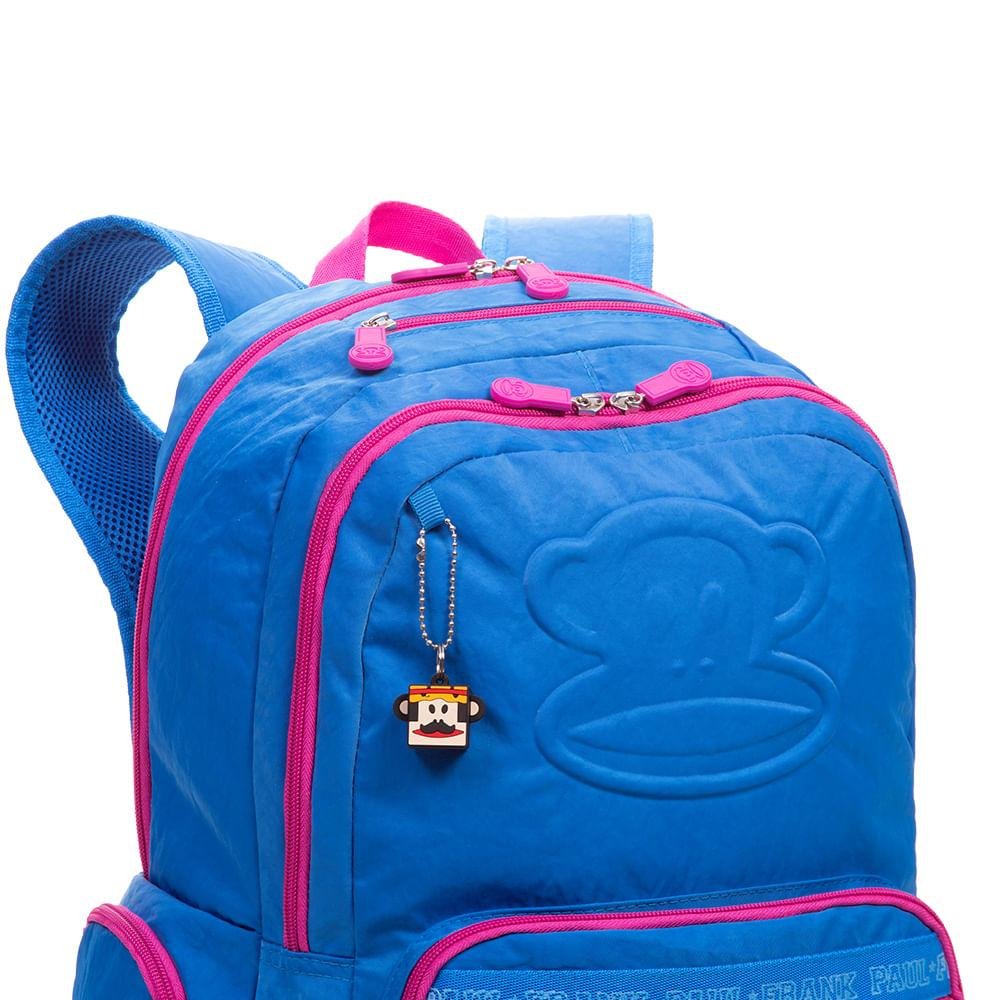 Mochila Grande 2 Compartimentos Paul Frank Classics Azul - Aquamarine Azul 6