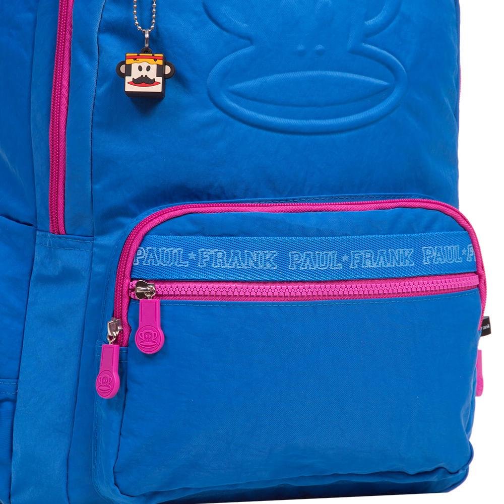 Mochila Grande 2 Compartimentos Paul Frank Classics Azul - Aquamarine Azul 7