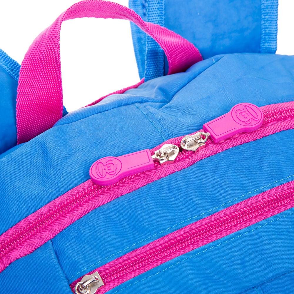 Mochila Grande 2 Compartimentos Paul Frank Classics Azul - Aquamarine Azul 8