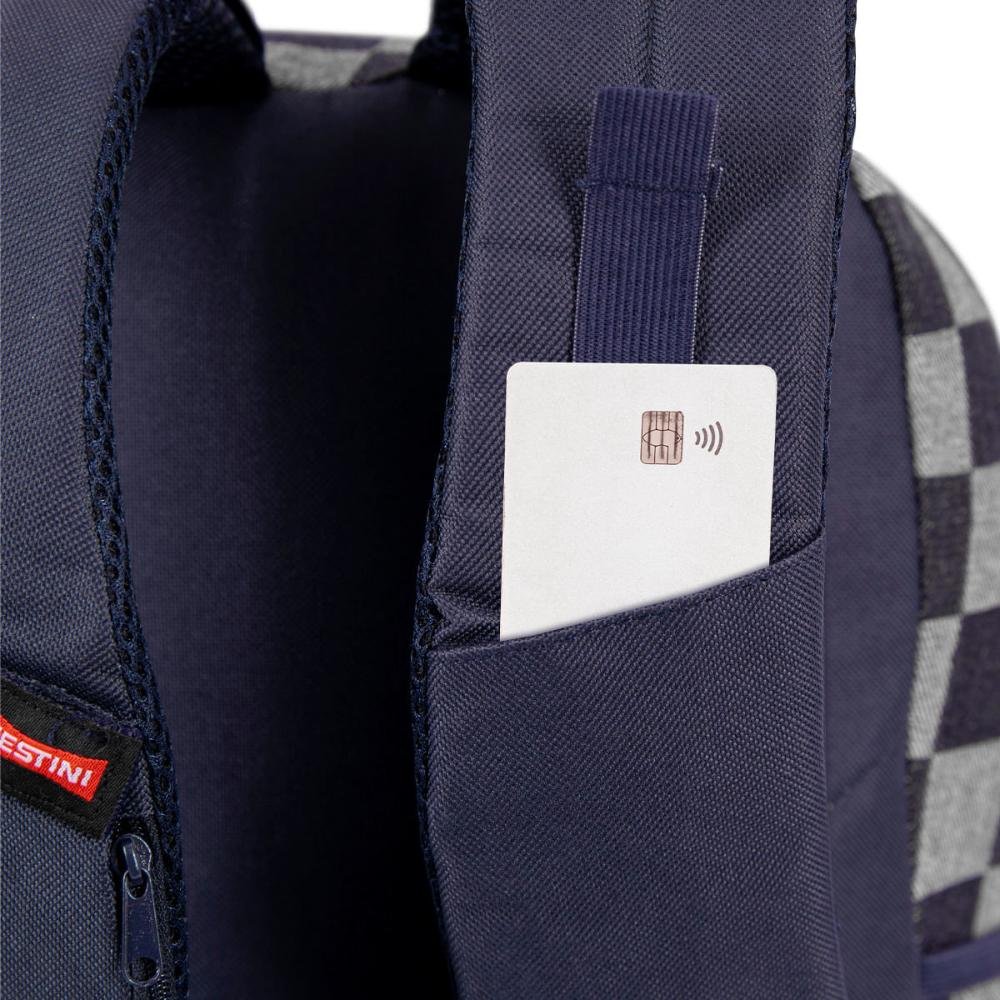 Mochila Sestini Magic - Jeans Xadrez Azul Azul 11