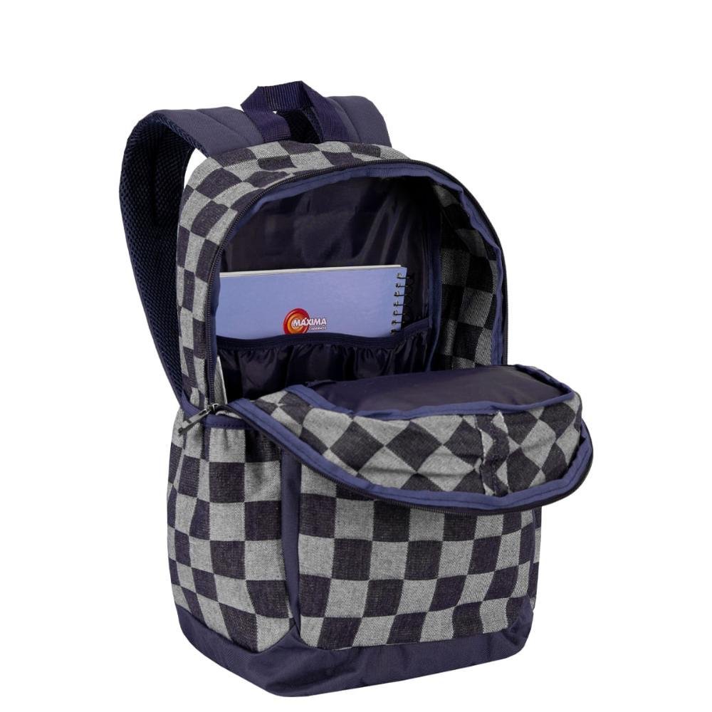 Mochila Sestini Magic - Jeans Xadrez Azul Azul 3
