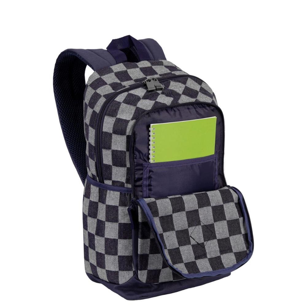 Mochila Sestini Magic - Jeans Xadrez Azul Azul 4