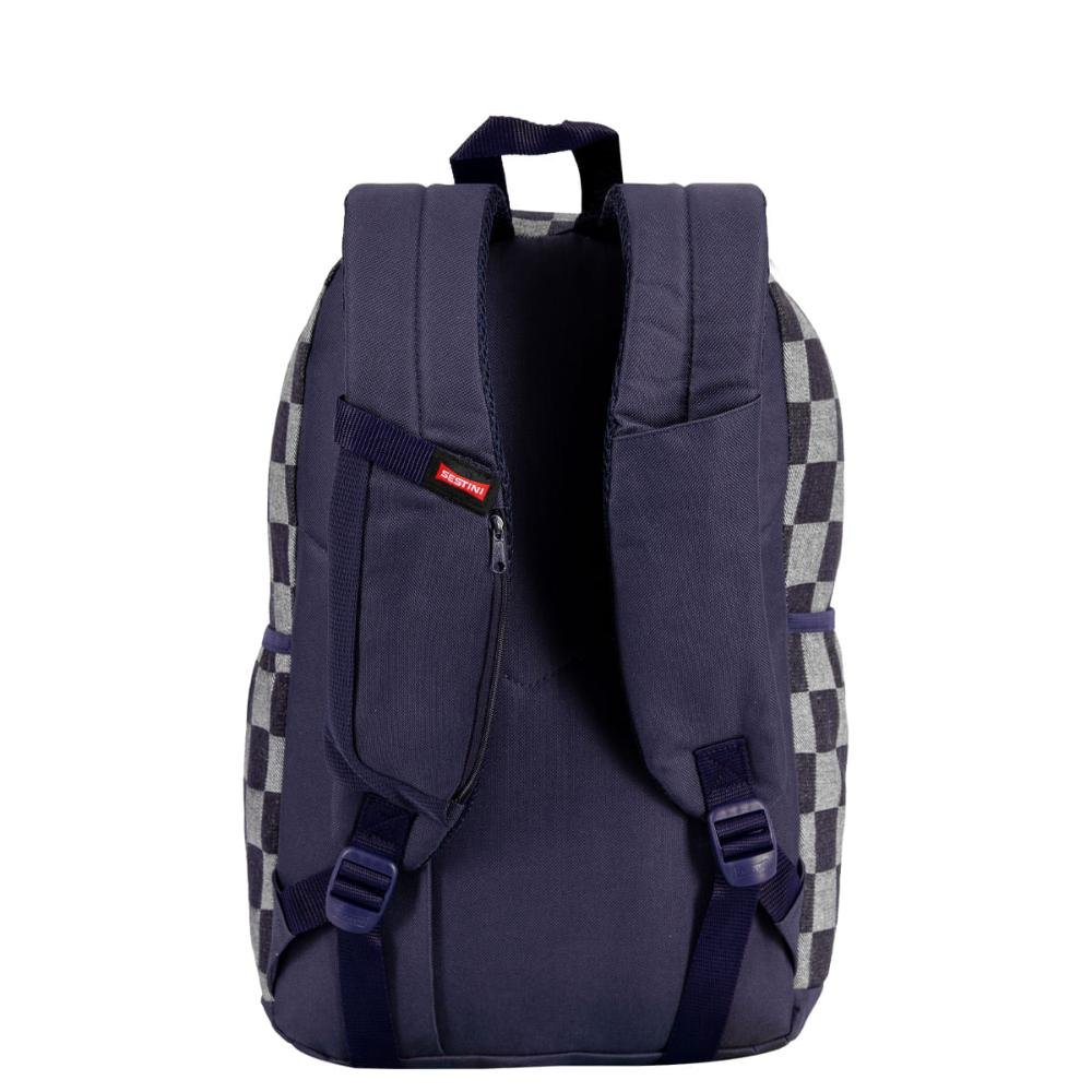 Mochila Sestini Magic - Jeans Xadrez Azul Azul 7