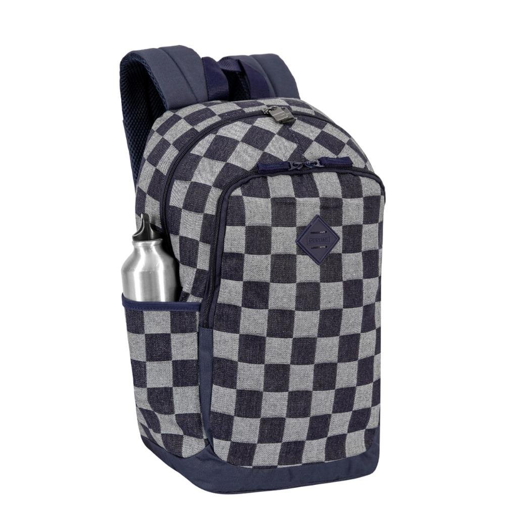 Mochila Sestini Magic - Jeans Xadrez Azul Azul 10