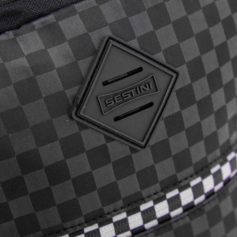 Mochila Sestini Magic - Nailon Xadrez Preto Preto 11