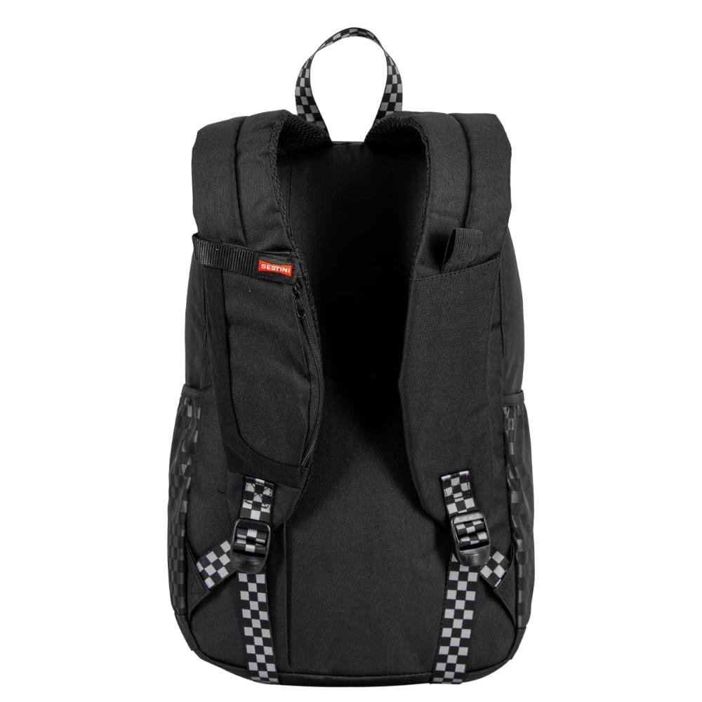 Mochila Sestini Magic - Nailon Xadrez Preto Preto 7