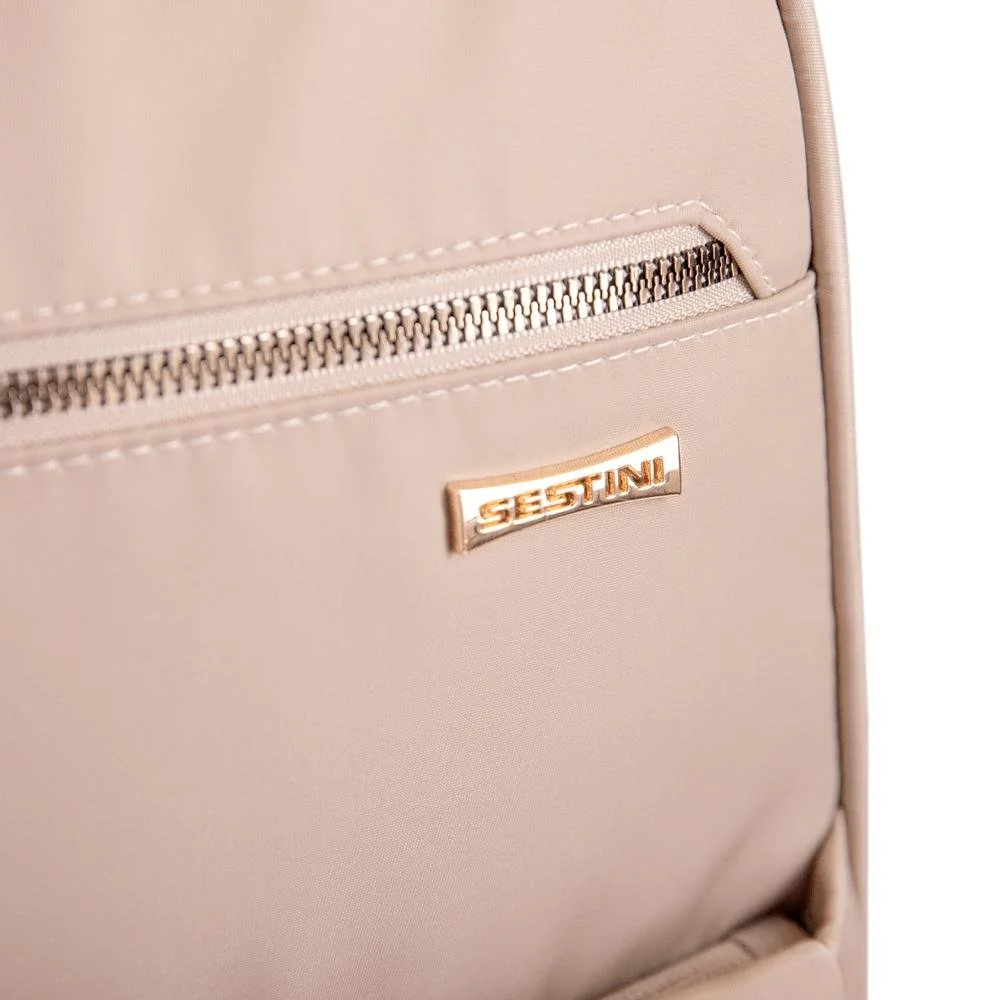 Mochila Grande Slim Notebook 15 Sestini Elegance - Nude Bege 14