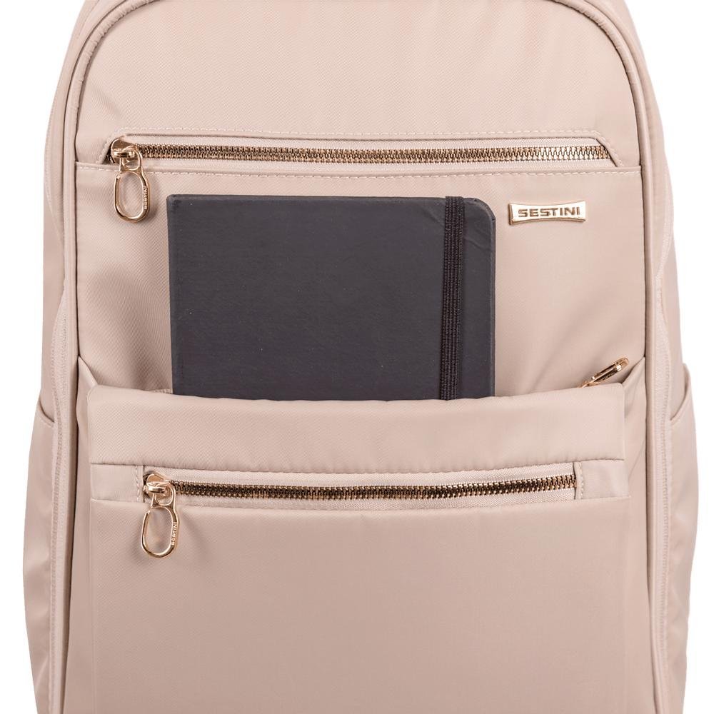 Mochila Grande Slim Notebook 15 Sestini Elegance - Nude Bege 8