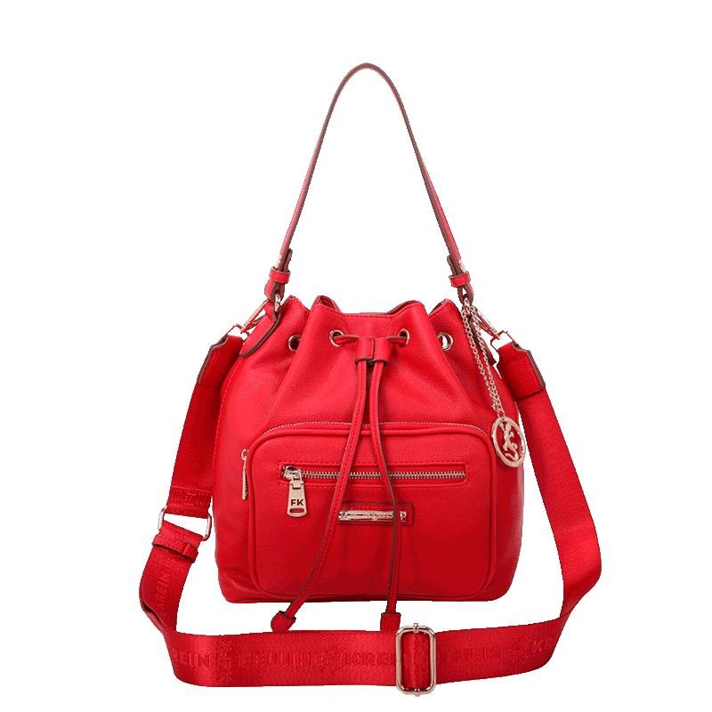 Bolsa Bucket Média Fellipe Krein Ss23 Pockets Fk608 - Vermelho