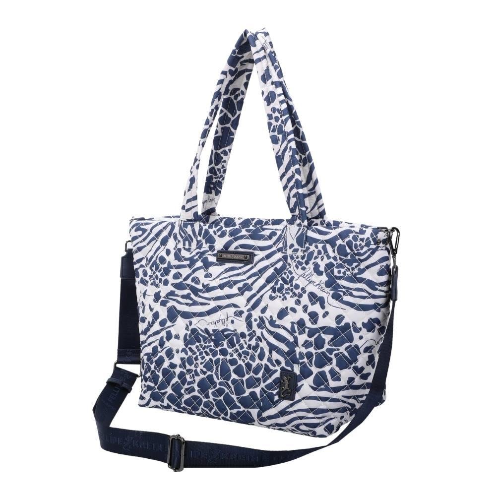 Bolsa Tote Bag Grande Fellipe Krein Ss23 Matelassê Casual Fk635 - Azul Azul 3