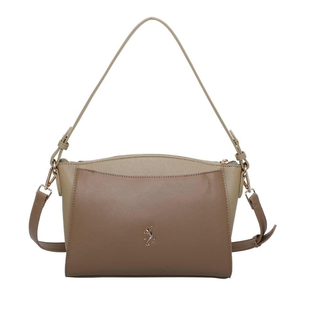 Cross Bag Média Fellipe Krein Aw23 Botão FK553 Marrom - Khaki Marrom 7