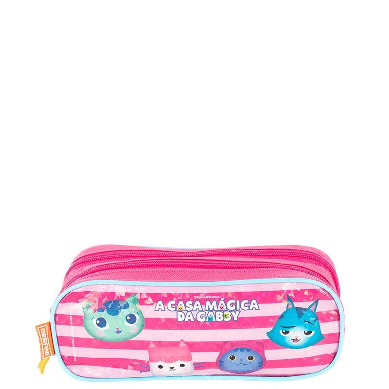 Estojo 2 Compartimentos Gabby Friendship - Colorido