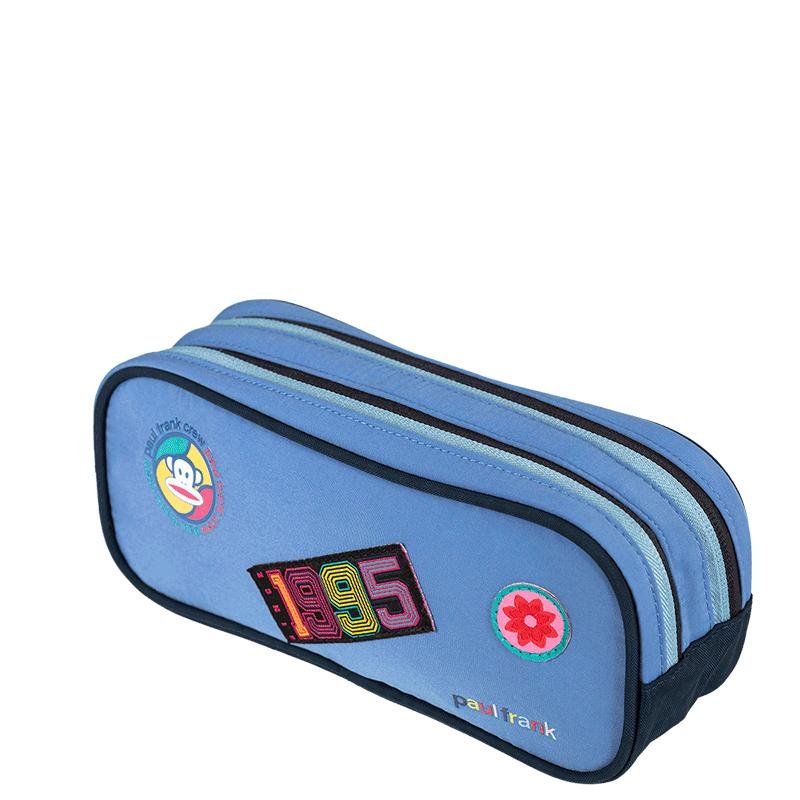 Estojo 2 Compartimentos Paul Frank Casual Patches - Azul Azul 3