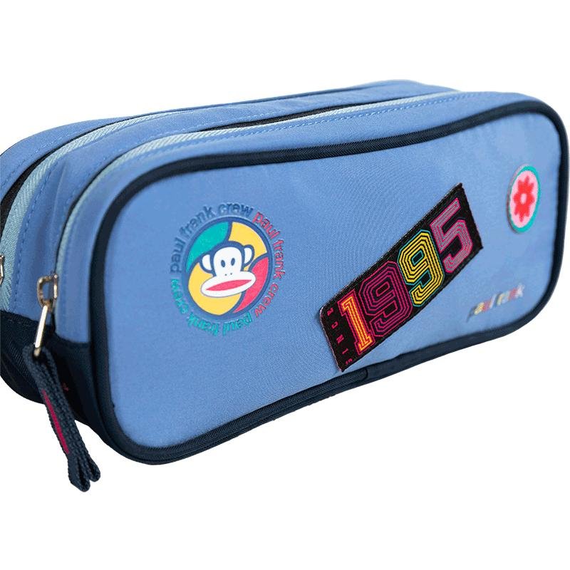 Estojo 2 Compartimentos Paul Frank Casual Patches - Azul Azul 5
