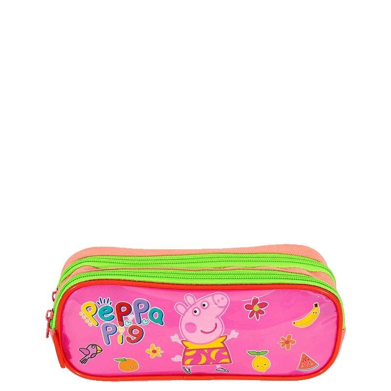 Estojo 2 Compartimentos Peppa Fruits - Colorido