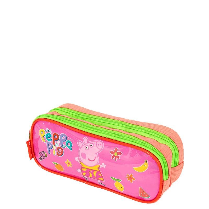 Estojo 2 Compartimentos Peppa Fruits - Colorido Rosa 3