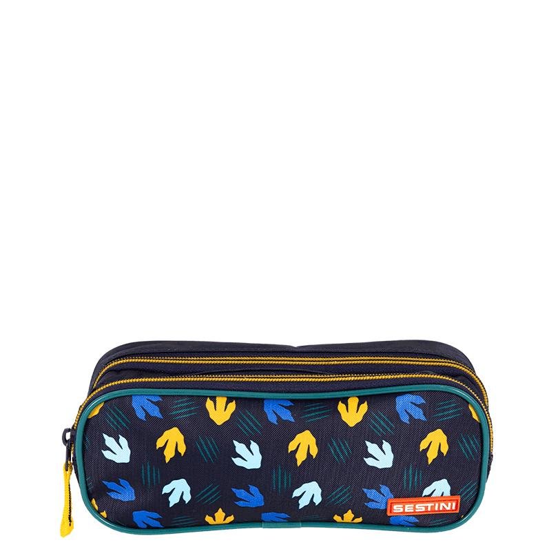 Estojo 2 Compartimentos Sestini Plus Dino - Colorido