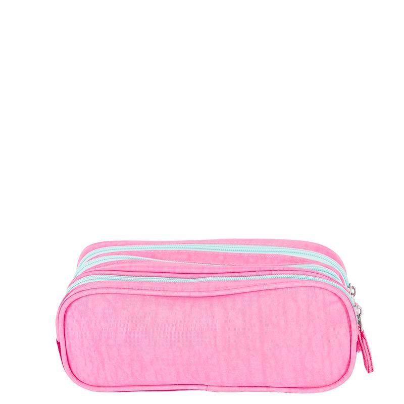 Estojo 3 Compartimentos Crinkle 2 Double Rosa - Pink Rosa 3