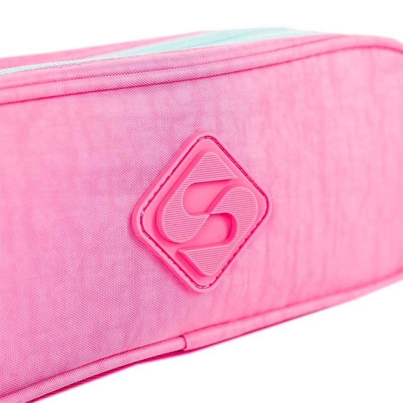 Estojo 3 Compartimentos Crinkle 2 Double Rosa - Pink Rosa 4