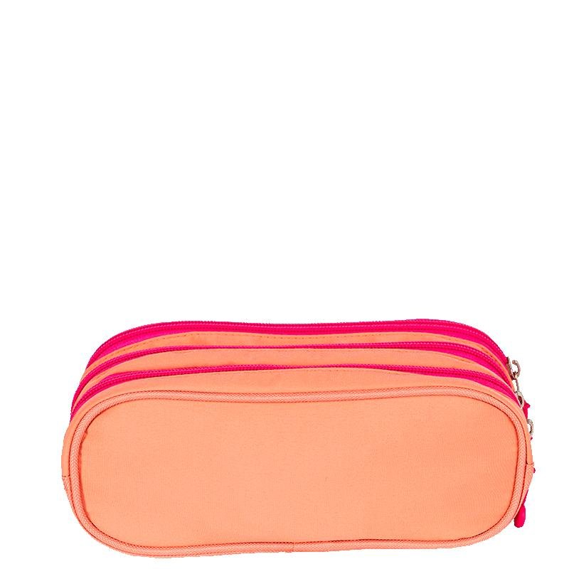 Estojo 3 Compartimentos Sestini Lover Laranja - Pêssego Laranja 4