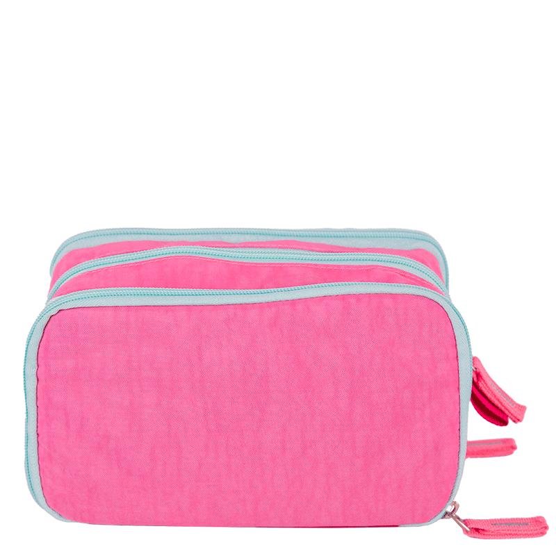 Estojo Box Especial 3 Compartimentos Crinkle 2 Double Rosa - Pink Rosa 4