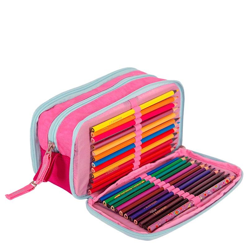 Estojo Box Especial 3 Compartimentos Crinkle 2 Double Rosa - Pink Rosa 5