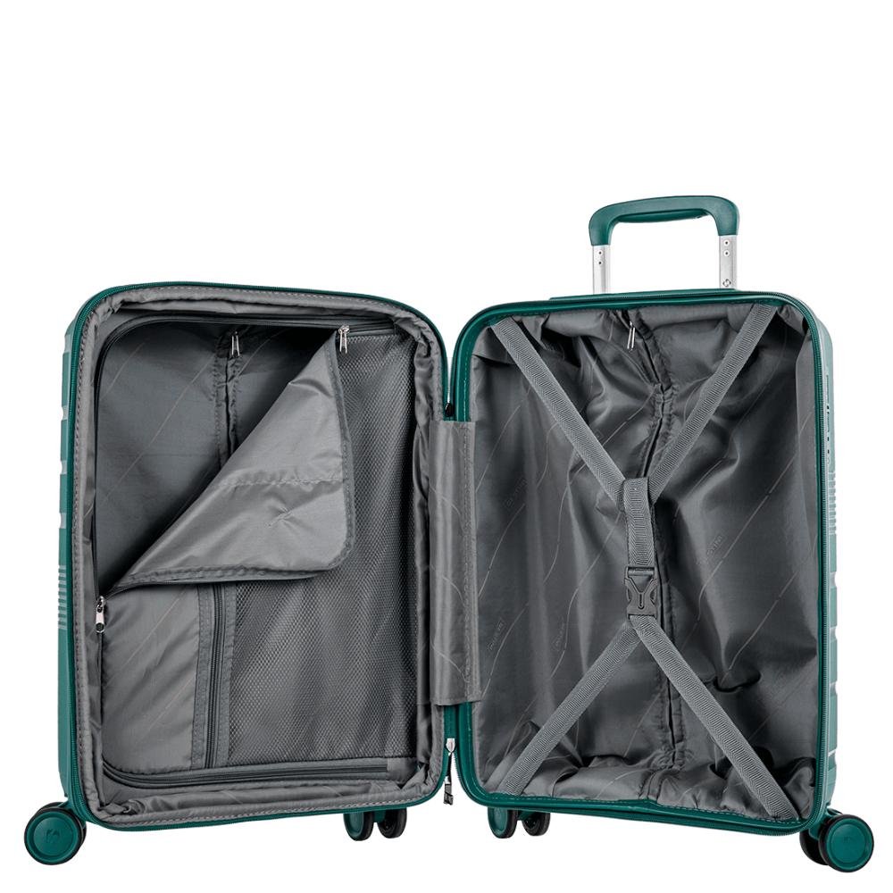 Mala de Viagem Bordo com Rodas 360° PP Supreme - Verde Verde 6