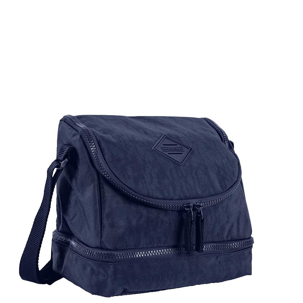 Lancheira 2 Compartimentos Sestini Lunch Crinkle 2 - Azul Azul 2