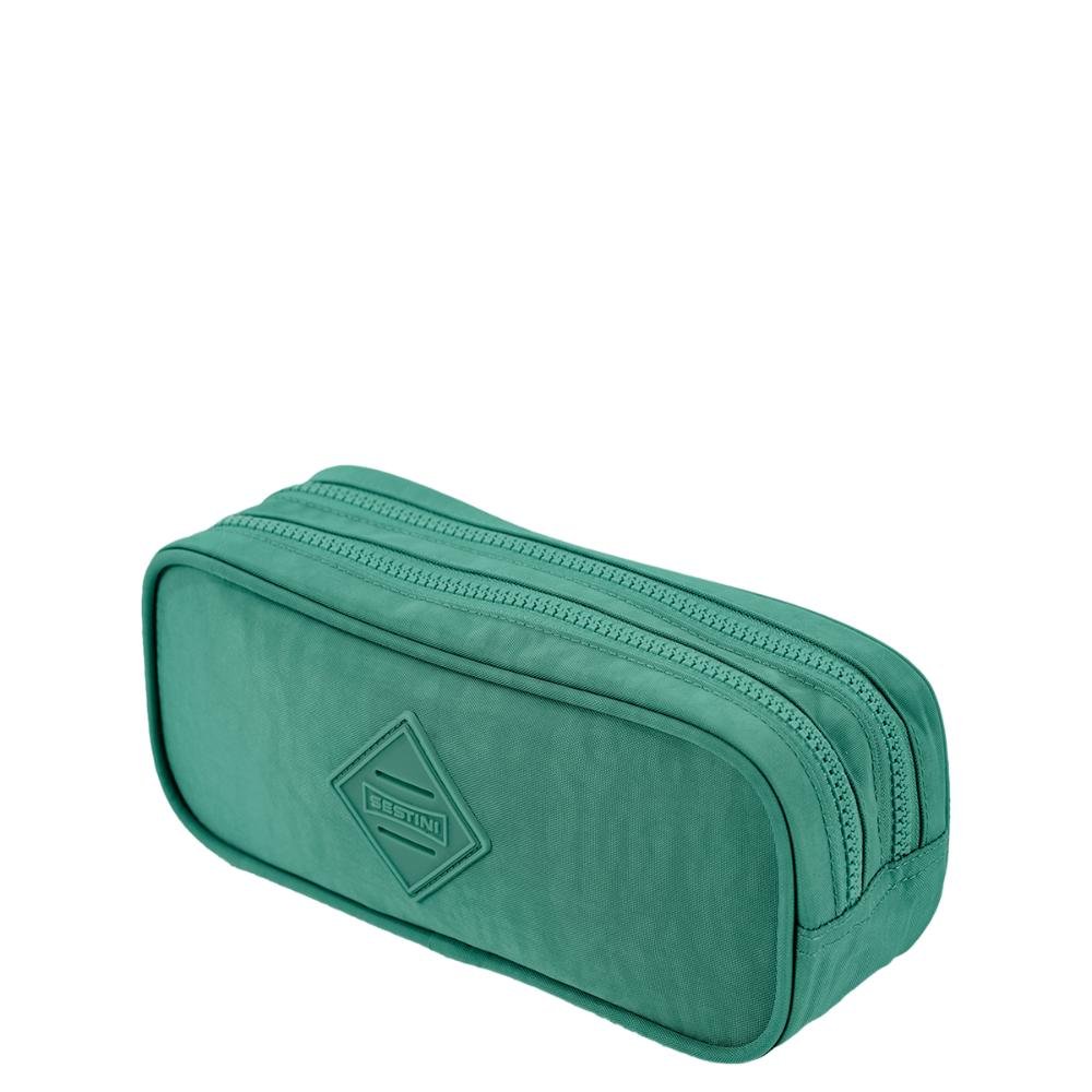 Estojo 2 Compartimentos Crinkle Verde - Jade Verde 3