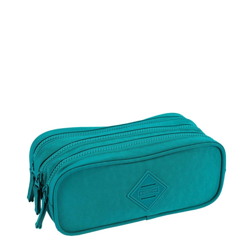 Estojo 3 Compartimentos Crinkle Verde - Jade Verde 2