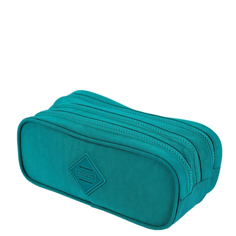 Estojo 3 Compartimentos Crinkle Verde - Jade Verde 3