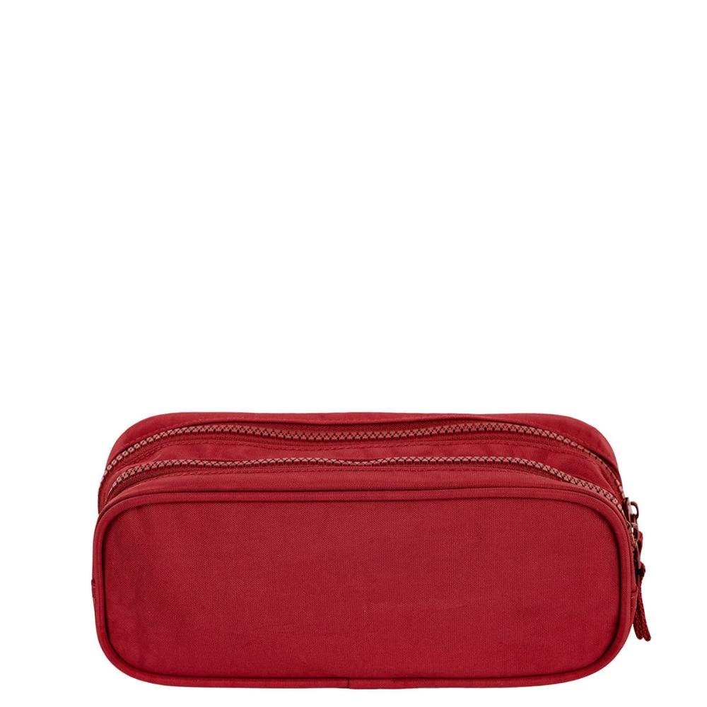 Estojo 2 Compartimentos Crinkle - Vinho Vermelho 2