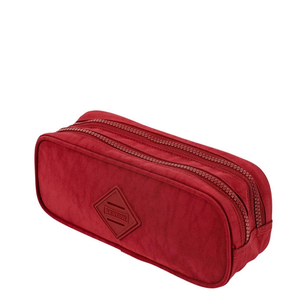 Estojo 2 Compartimentos Crinkle - Vinho Vermelho 4