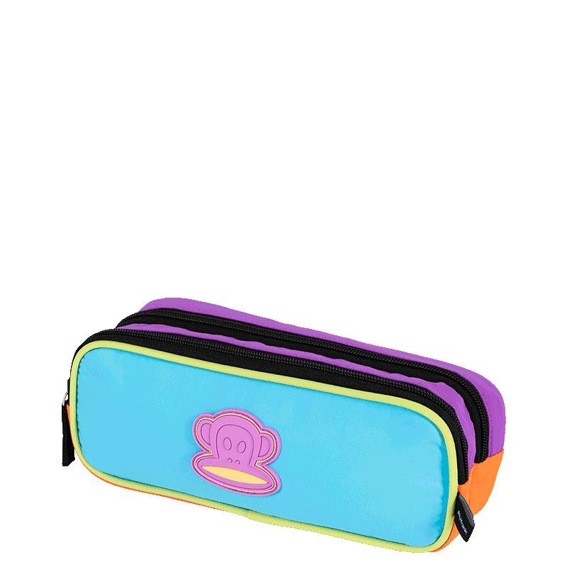 Estojo 2 Compartimentos Paul Frank Authentic - Orange Mix Multicores 3