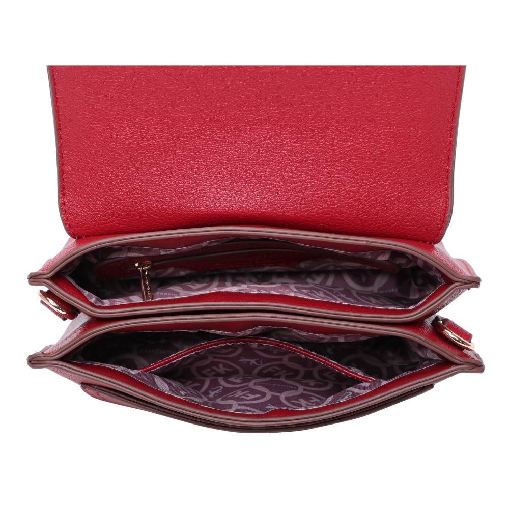 Cross Bag Pequena 3 Compartimentos Fellipe Krein Aw23 Transversal FK562 - Vinho Vermelho 8