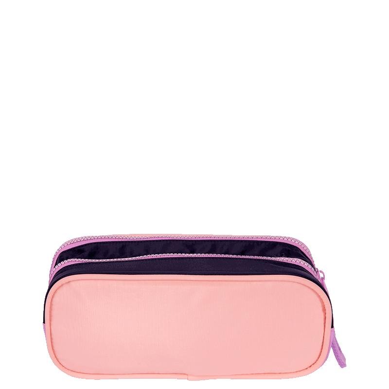Estojo 2 Compartimentos Capricho Block - Pêssego e Lilás Rosa 4