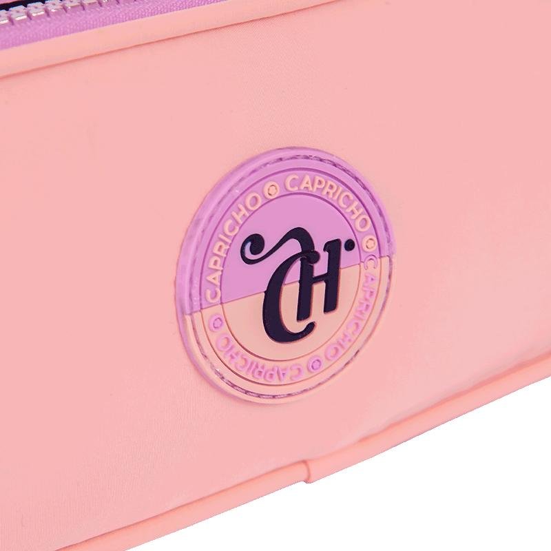 Estojo 2 Compartimentos Capricho Block - Pêssego e Lilás Rosa 5