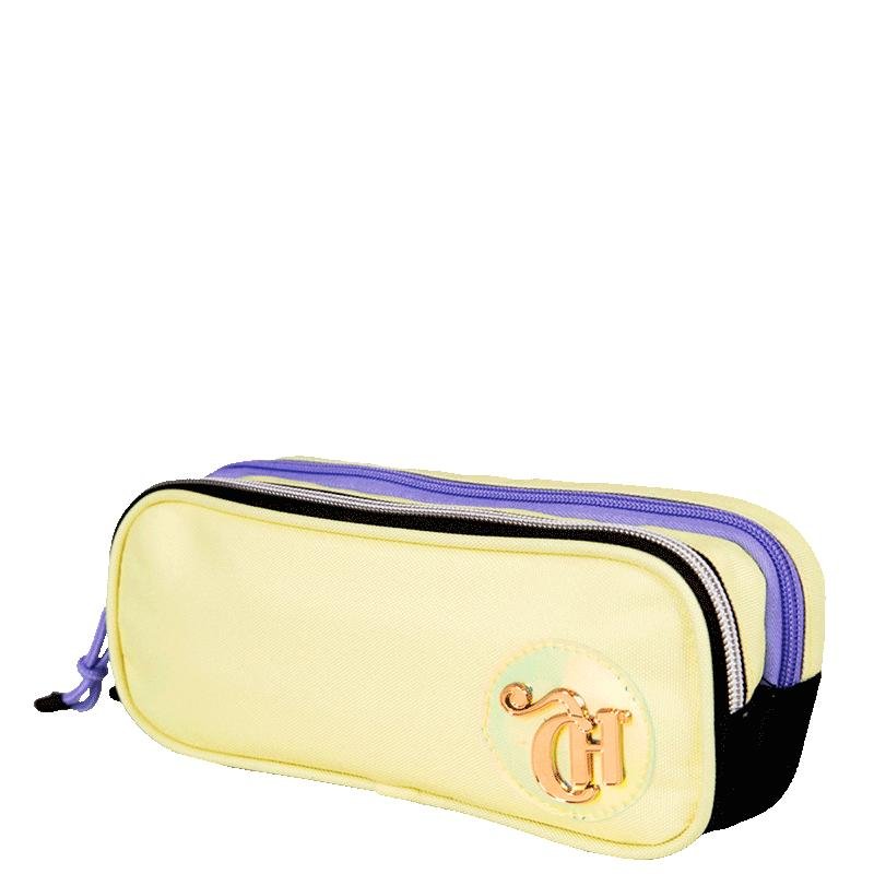 Estojo 2 Compartimentos Capricho Candy Popcorn - Amarelo Amarelo 3