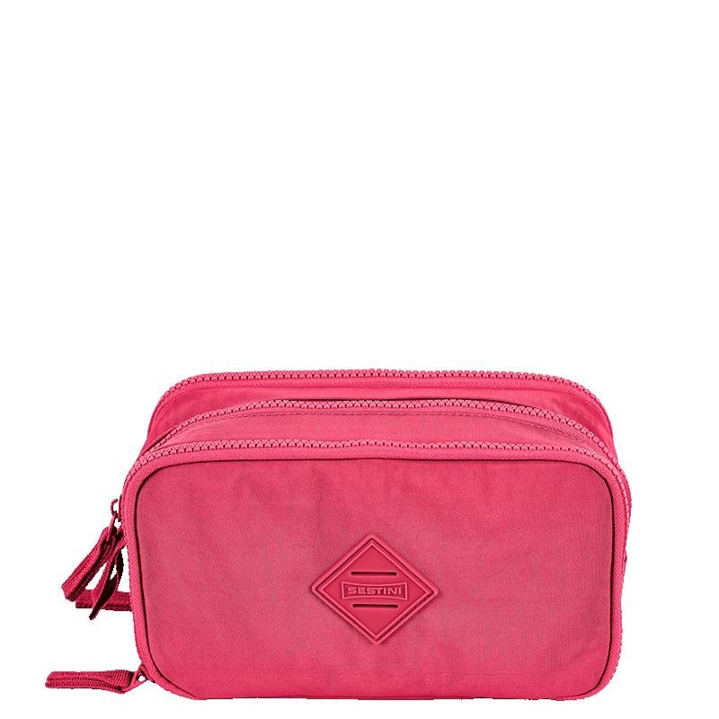 Estojo Box Especial 3 Compartimentos Crinkle Rosa - Pink