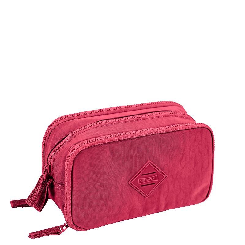 Estojo Box Especial 3 Compartimentos Crinkle Rosa - Pink Rosa 2