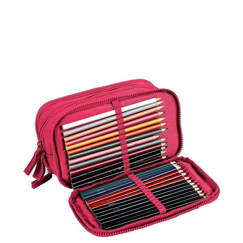 Estojo Box Especial 3 Compartimentos Crinkle Rosa - Pink Rosa 5