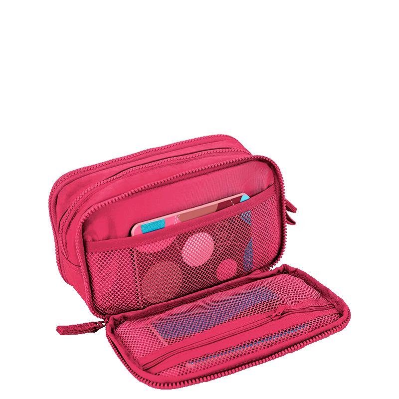 Estojo Box Especial 3 Compartimentos Crinkle Rosa - Pink Rosa 6