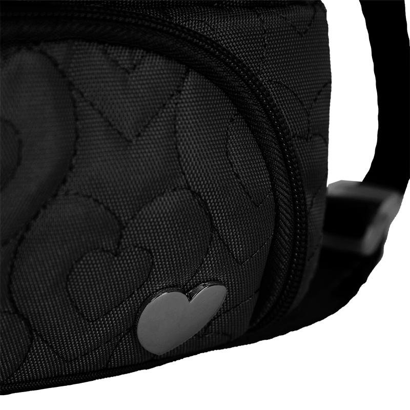 Lancheira 2 Compartimentos Abertura em U Capricho Crush - Preto Preto 6