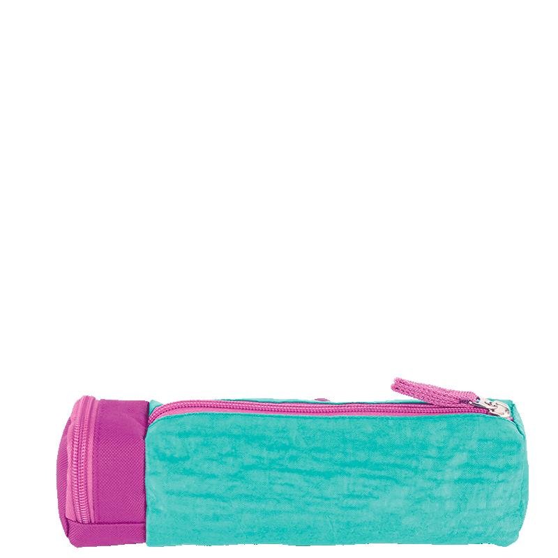 Estojo com Bolso Crinkle 2 Azul - Turquesa Verde/Rosa 4